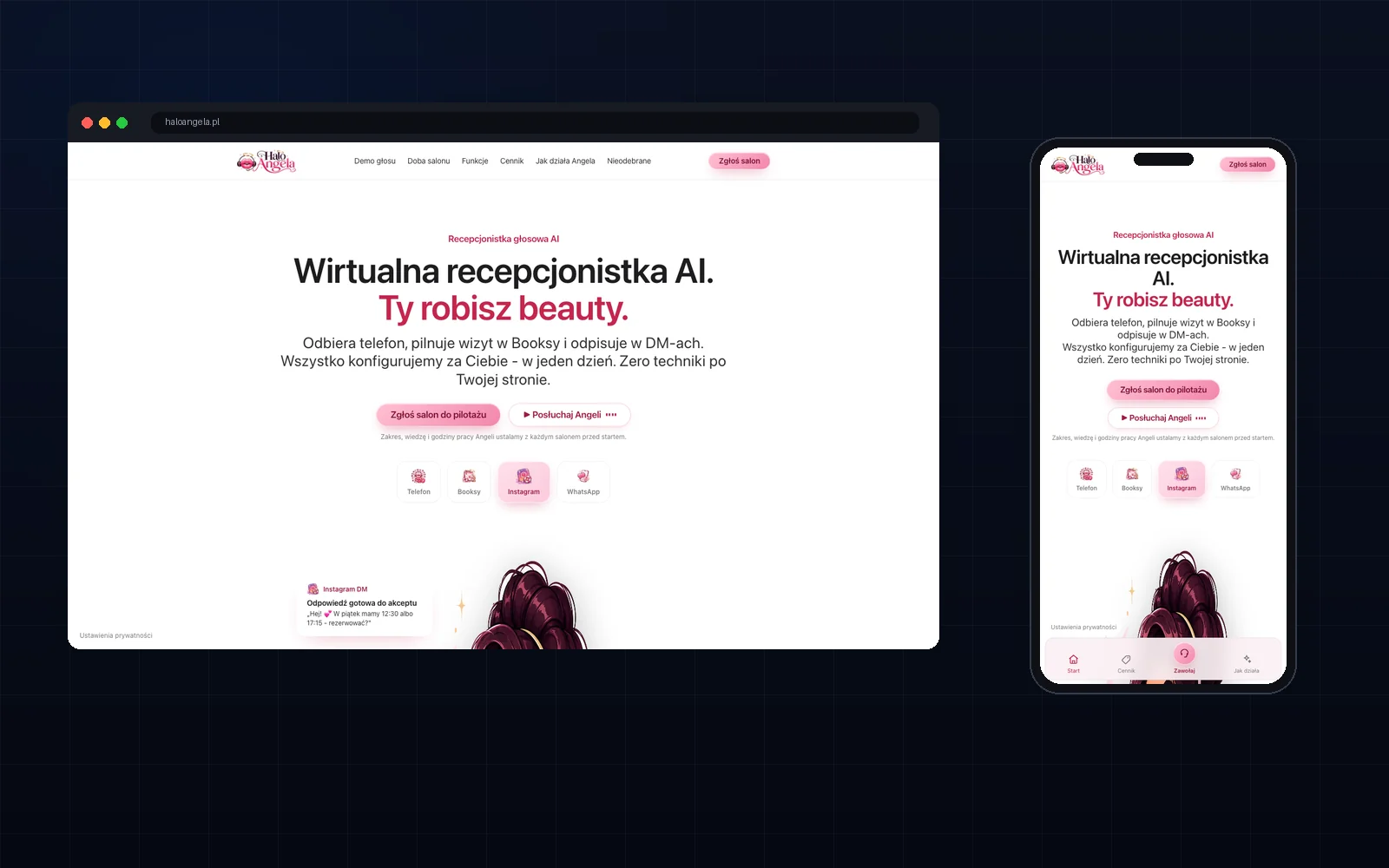 Realizacja Michał Świtalski: Halo Angela - wirtualna recepcjonistka AI